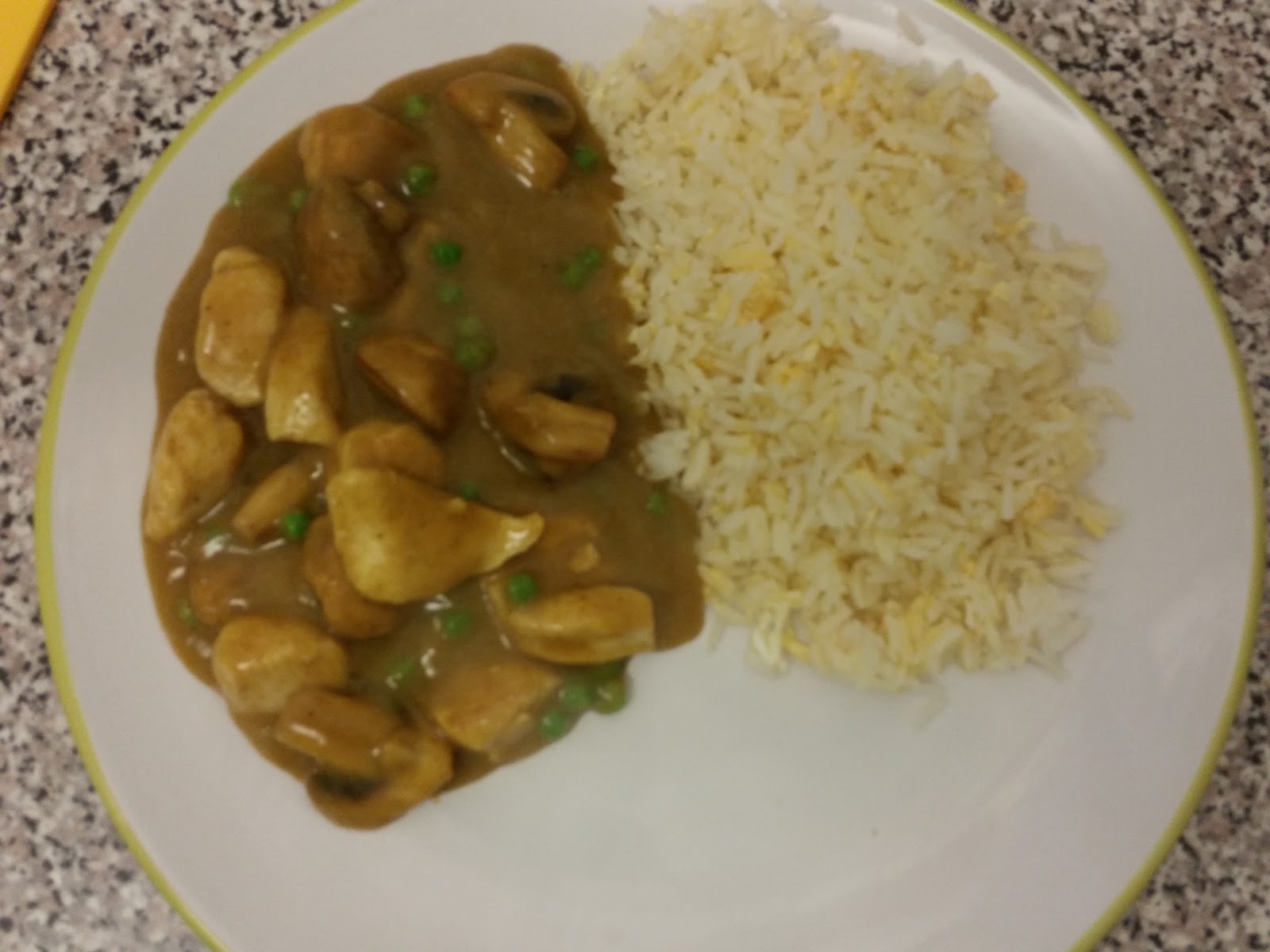 A Keen Cook Homemade Chinese Takeaway Style Chicken & Mushroom Curry.