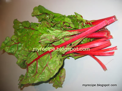 Red swiss chard is good for health. Just fry with spices