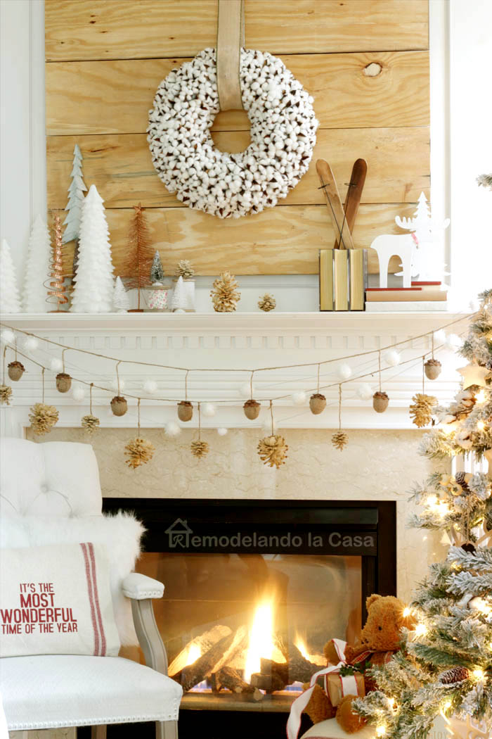 Rustic Christmas Mantel Remodelando la Casa