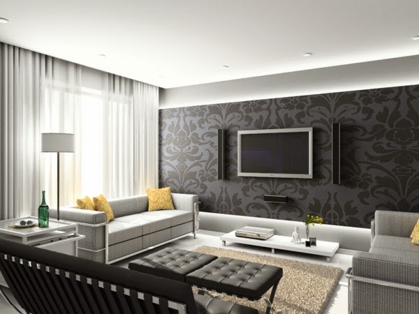 The black wallpaper in your home creates an artistic Interior