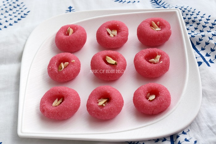 Strawberry Coconut Peda | Easy Mithai Recipe - Magic of Indian Rasoi - Priya R