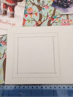 Making a frame with the coloured card