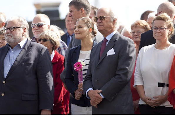 King Carl Gustav of Sweden and Crown Princess Victoria of Sweden attended the opening of the Oskarshamn power station in the county of Kalmar
