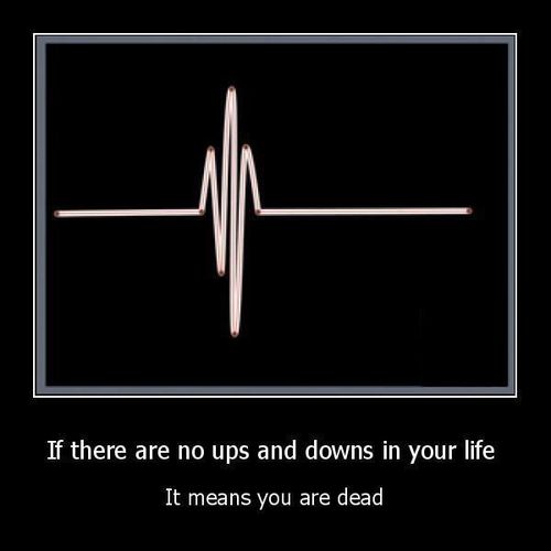 If There No Ups And Downs In Your Life It Means You Are Dead