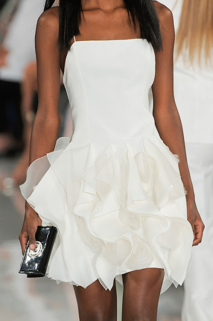 Super cute Ralph Lauren white ruffling dress | Luvtolook | Virtual Styling