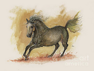 caballos-en-movimiento-dibujos-acuarelas dibujos-acuarelas-caballos