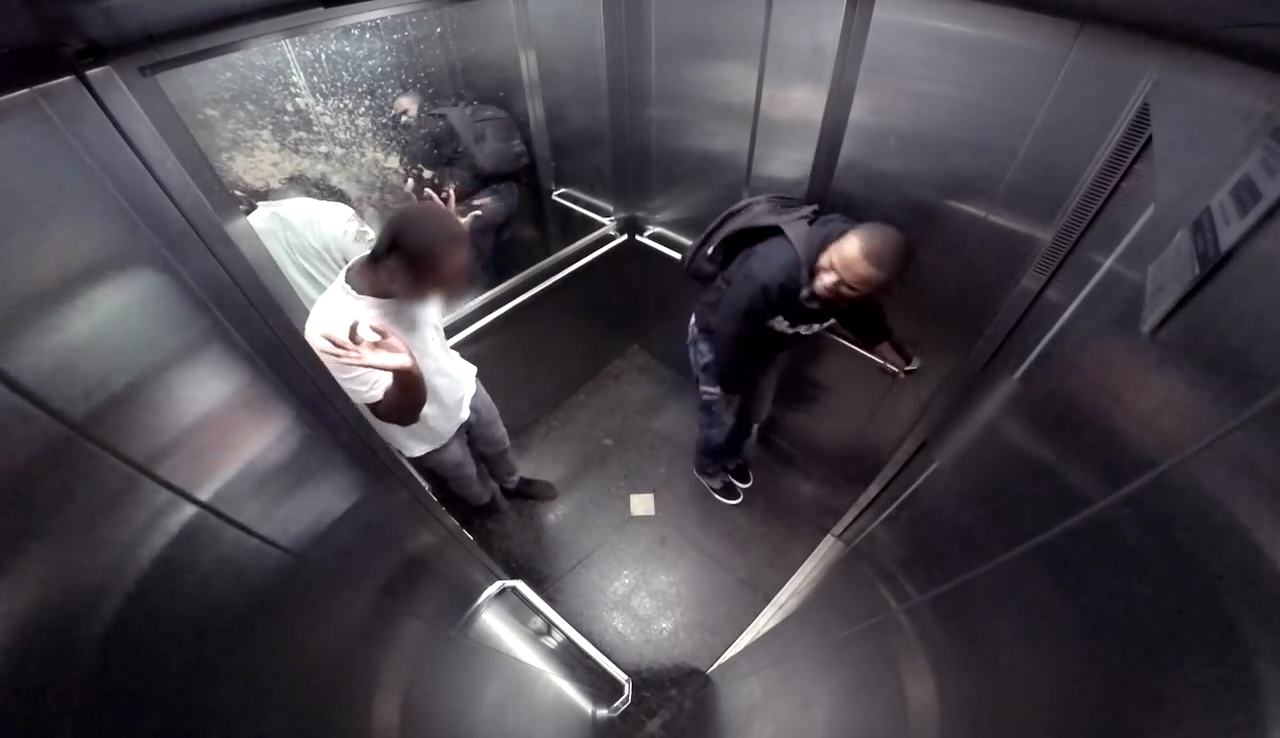 elevator floor prank. fake floor elevator prank diarrhea. 