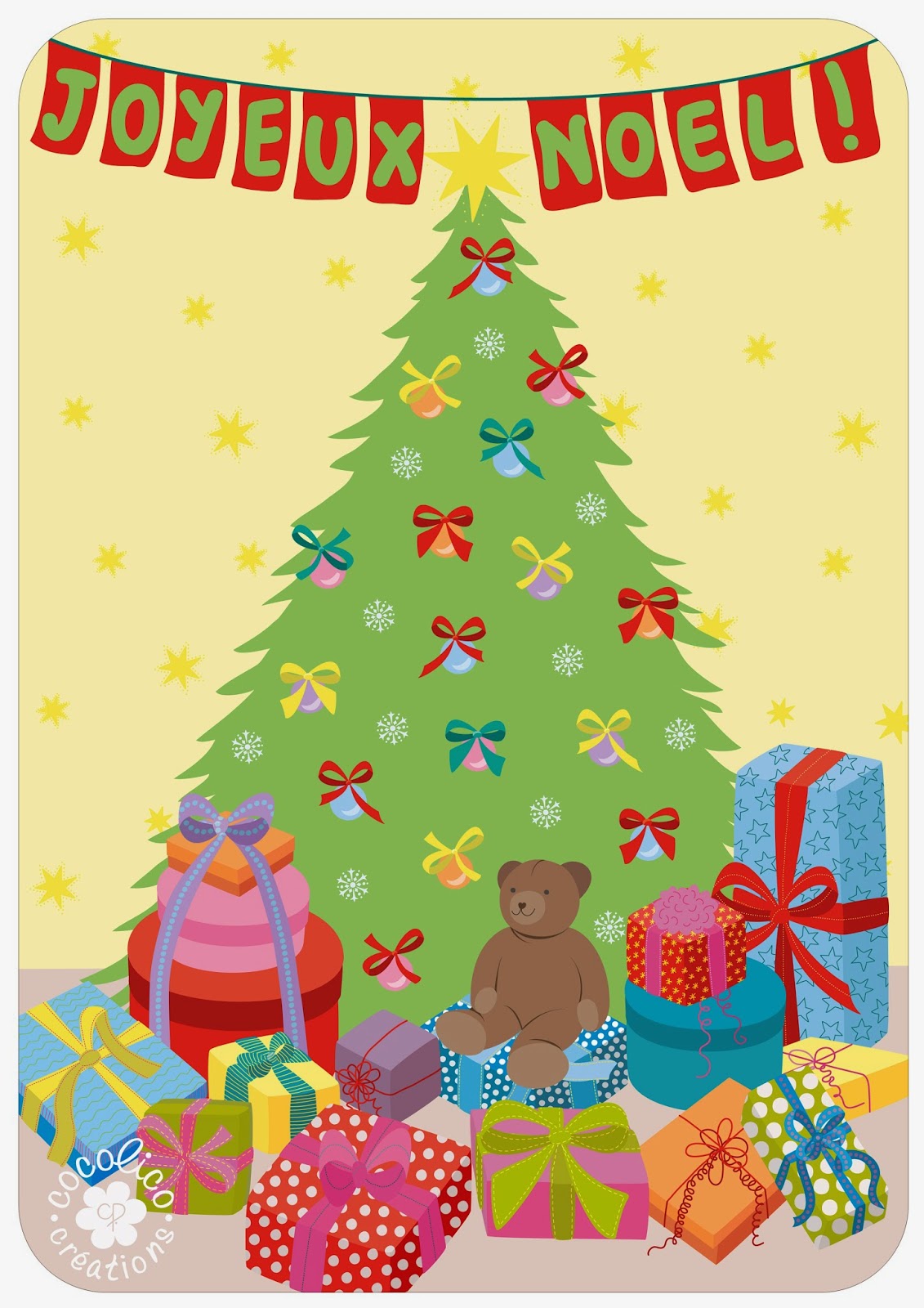 cocolico-creations: Illustration Sapin de Noël et Cadeaux...