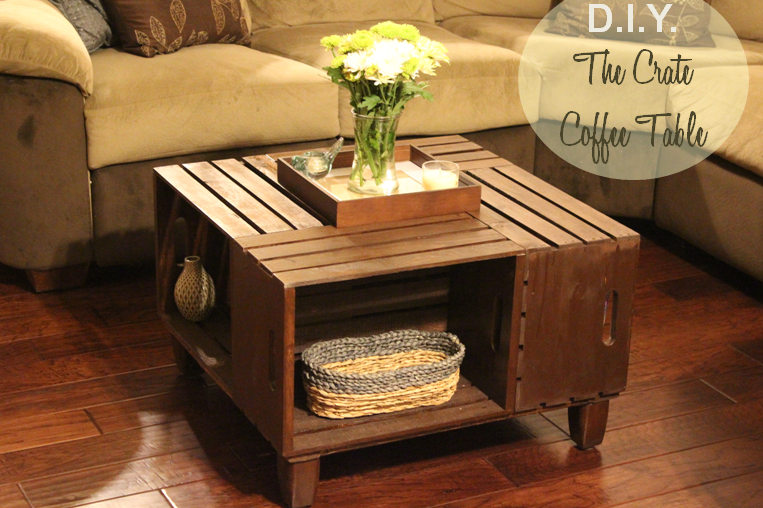 D I Y Crate Coffee Table, Box Coffee Table Diy