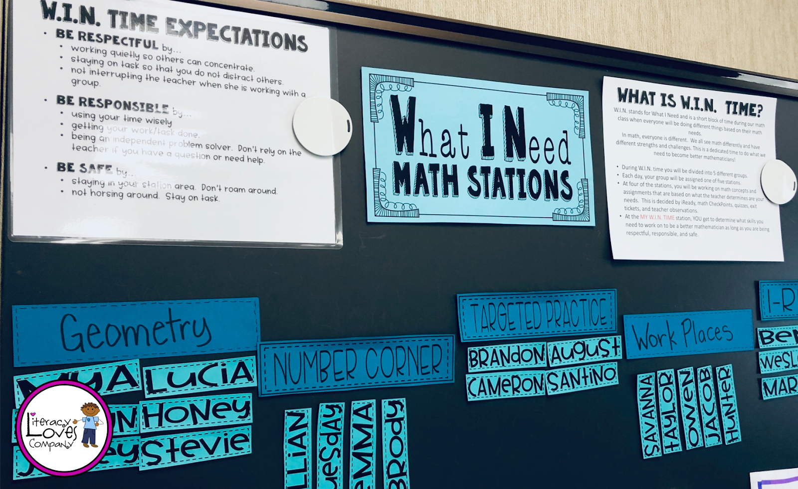 Literacy Loves Company How to W.I.N. in the Classroom Station Ideas