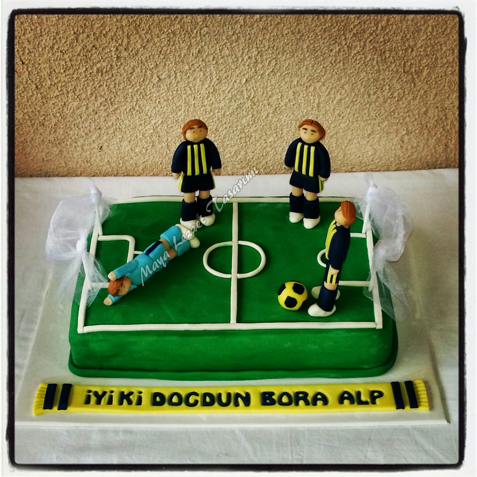 Maya Lezzet Tasarımı Futbol Temalı Pasta