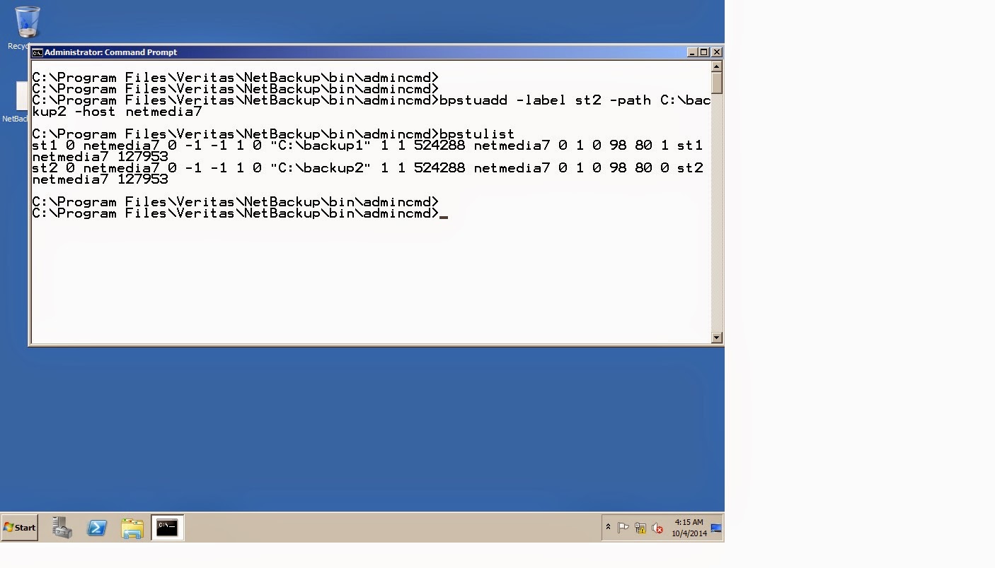 Remote Infrastructure Management Symantec Netbackup 7.6.0.1 Command