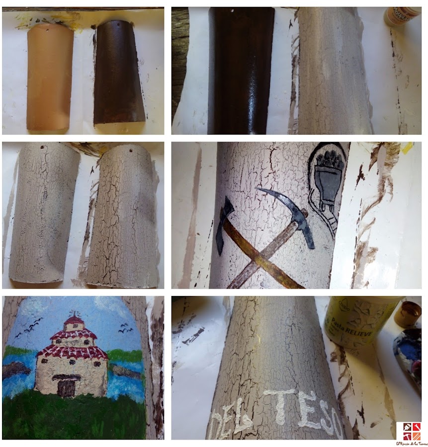 Tejas con craquelado