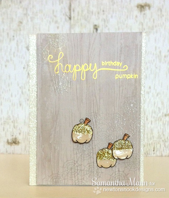 Pumpkin Halloween card by Samantha Mann for Newton's Nook Designs | Newton's Perfect Pumpkin Stamp Set