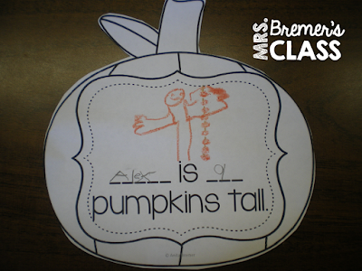 Lots of fall pumpkin activities for Kindergarten!