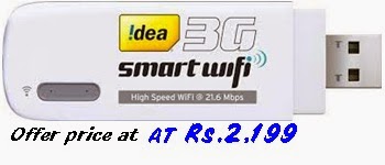 Idea Cellular Introduced New Smart 3G WiFi Dongle at Rs.2,199