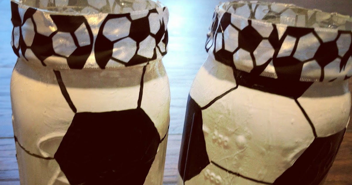 One Momma Saving Money Soccer Ball Themed Mason Jars