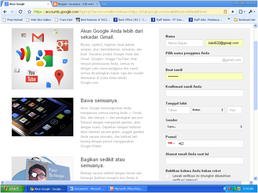 Berbagi Tip dan Pengalaman Pribadi: Membuat Email dengan gmail.com
