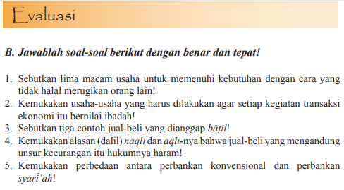 Jawaban Esai Evaluasi Bab 9 Pai Halaman 156 Kelas 11 Ekonomi Islam Bastechinfo