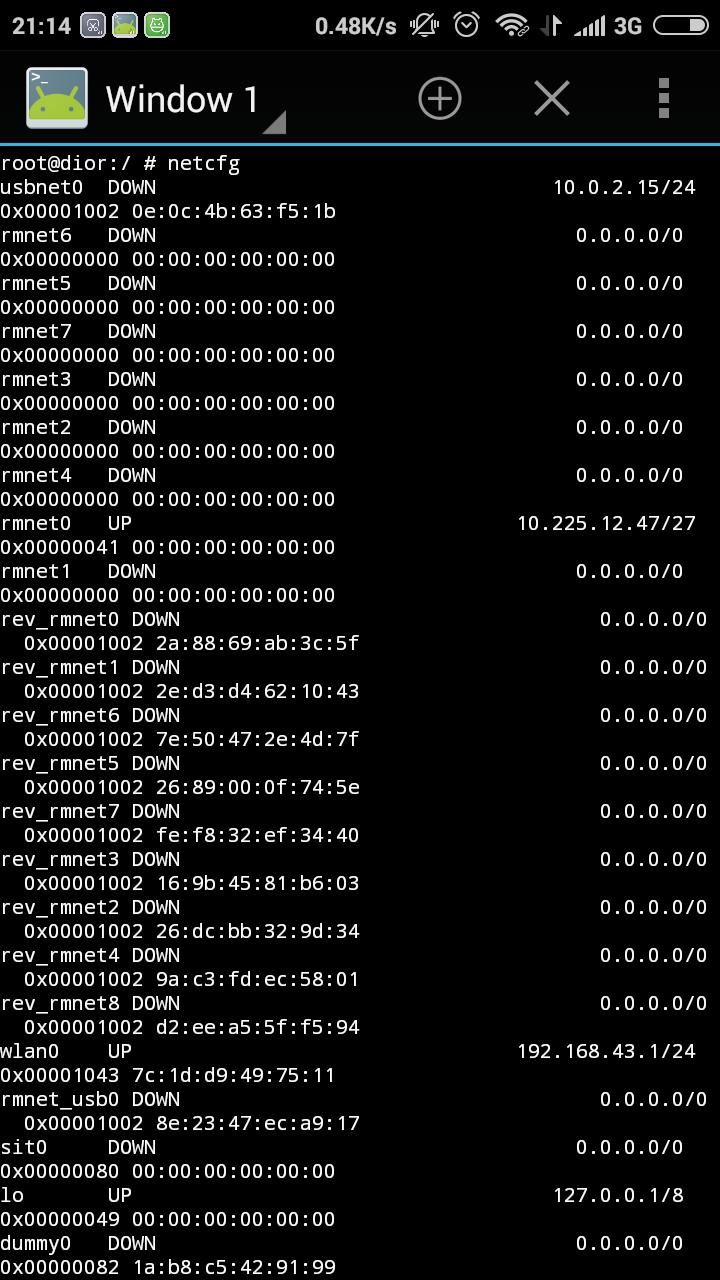 cara melihat IP di Android melalui Terminal Emulator Naxtor Tech