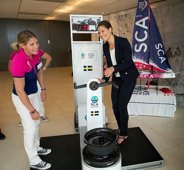 Crown Princess Victoria met with members of the women's sailing team that will participate in the SCA Volvo Ocean Race