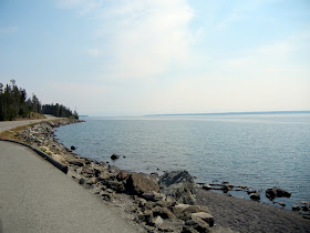 Yellowstone Lake in Yellowstone National Park in Wyoming Yellowstone Lake in Yellowstone National Park in Wyoming