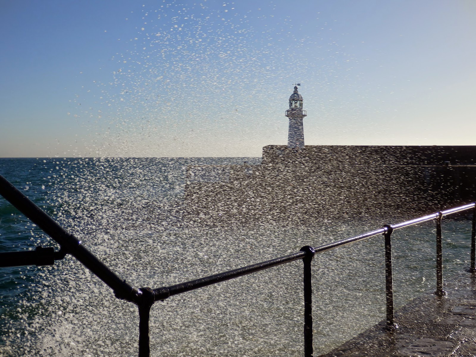 Entrance lighthouse to Mevagissey Harbour, Cornwall