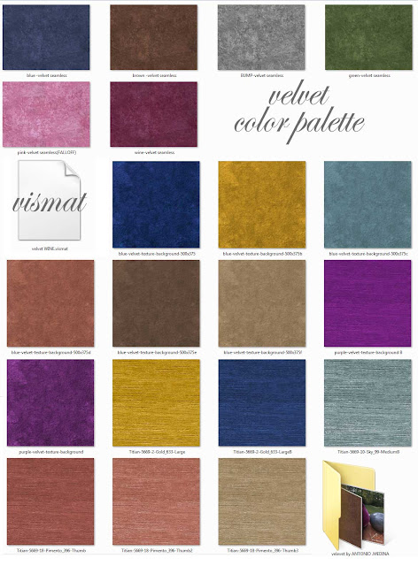 velvet textures color palette 