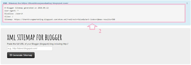 Hướng dẫn cách tạo sitemap cho blogspot