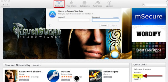 Redeem the License code for mountain lion from App Store Redeem the License code for mountain lion from App Store