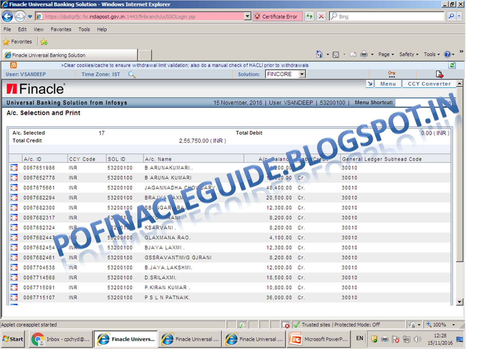 Procedure to find the number of RD accounts attached to an agent in DOP