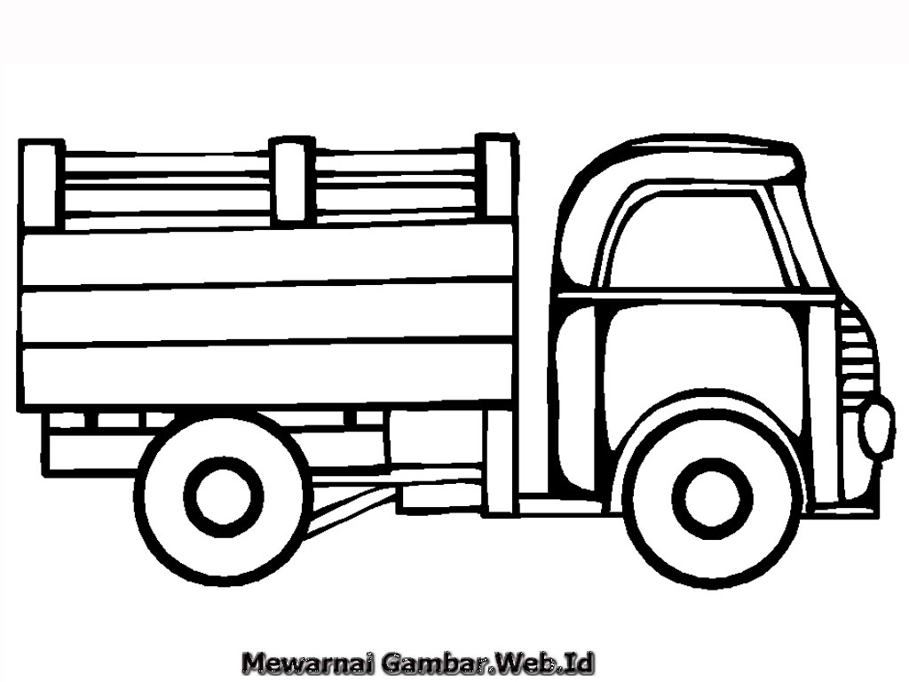  Gambar  Mewarnai Mobil Truk  Mewarnai Gambar 