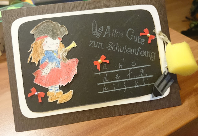 [DIY] Zur Einschulung: Karte Little Pirate Girl 