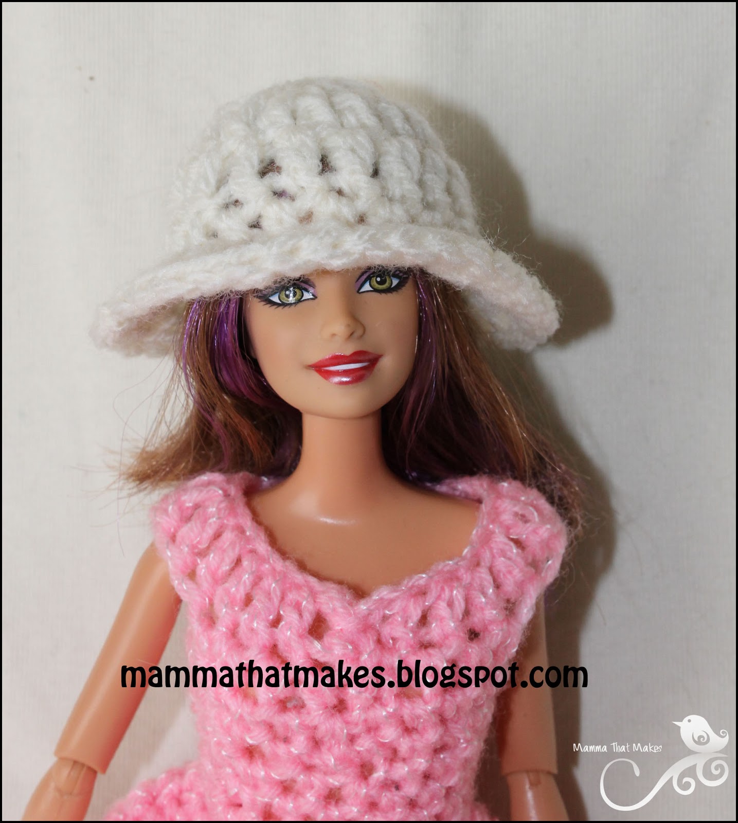 Mamma That Makes Barbie Month .22 5 row hat, 5 ways