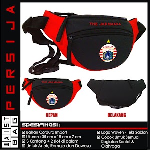 TAS PINGGANG WAISTBAG PERSIJA HITAM MERAH TAS PINGGANG WAISTBAG PERSIJA HITAM MERAH