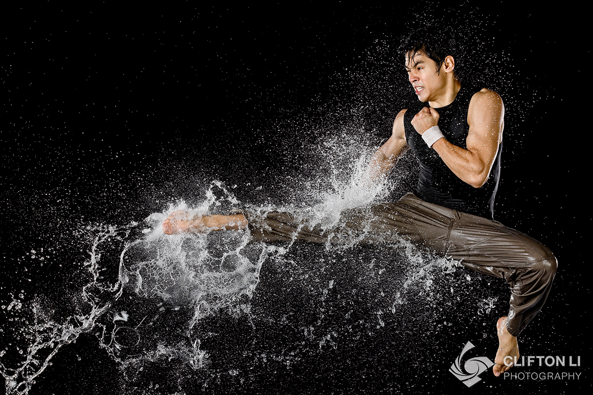 Indoor martial arts photography with water and highspeed flash sync (Part II/II) Photography