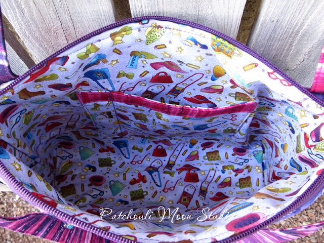 Patchouli Moon Studio~ Arabesque Bag in Purples-Pink-Aqua