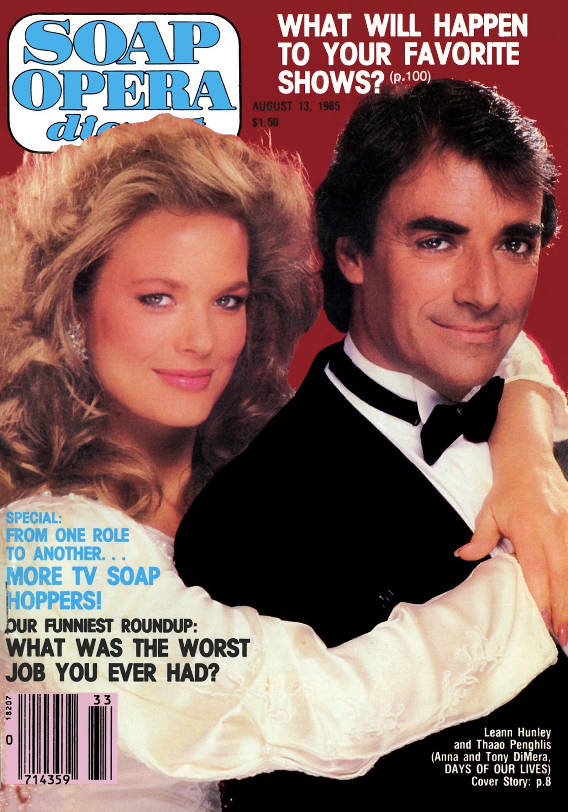 Soap Opera Digest Days Of Our Lives Cover August 13, 1985