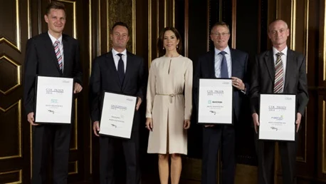 Princess Mary of Denmark attend the award ceremony of the CSR Priser for social responsible entrepreneurship at the Exchange building in Copenhagen, Denmark