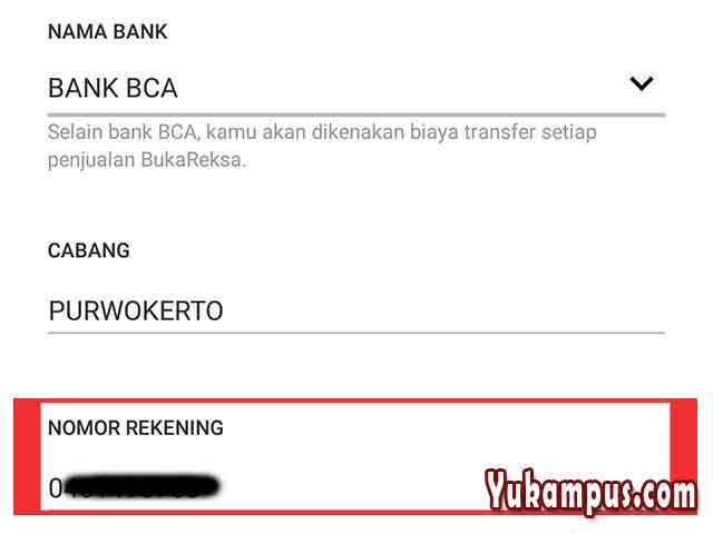 Cara Ganti Nomor Rekening Bukareksa Di Bukalapak Yukampus