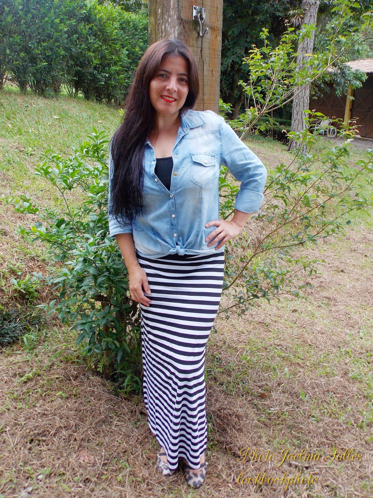 saia longa listrada horizontal