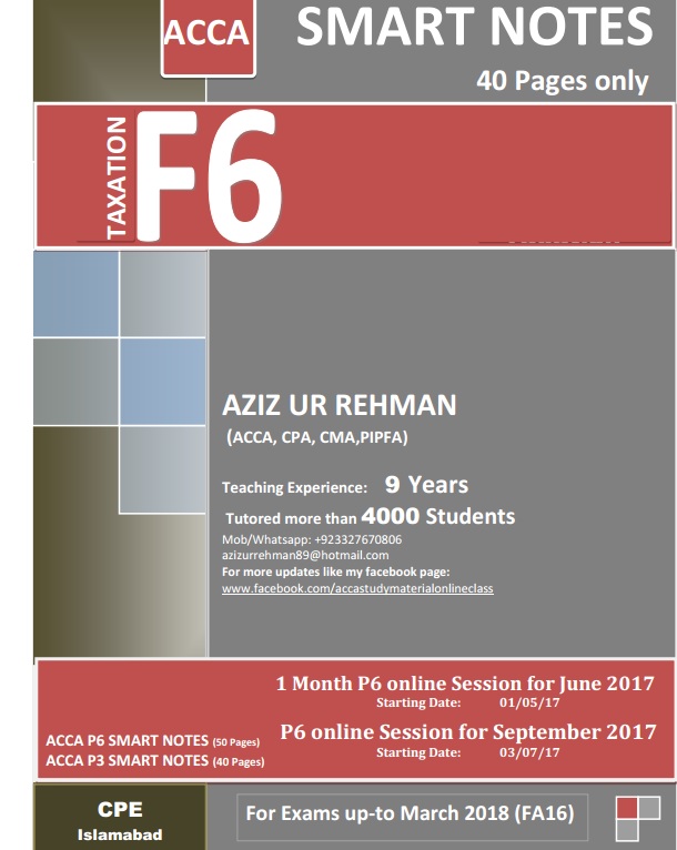 ACCA F6 NOTES PDF DOWNLOAD ACCA F6 NOTES PDF DOWNLOAD