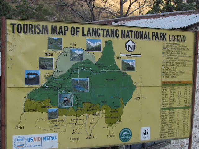 Tourism Map of Langtang National park