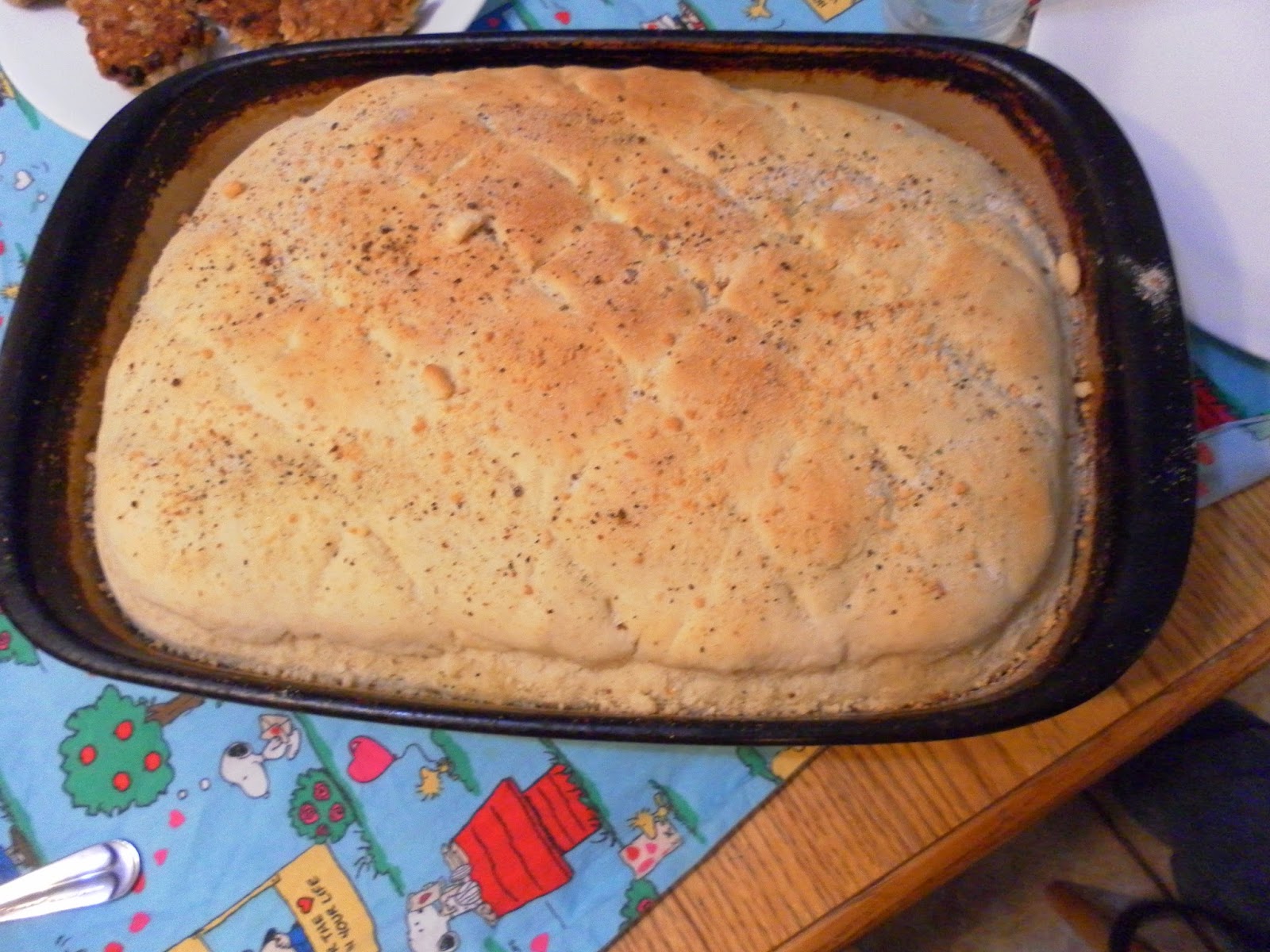 Nine for Dinner Herbed Oatmeal Pan Bread