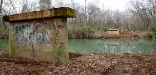 An image taken of the spot after demolition of the bridge 
