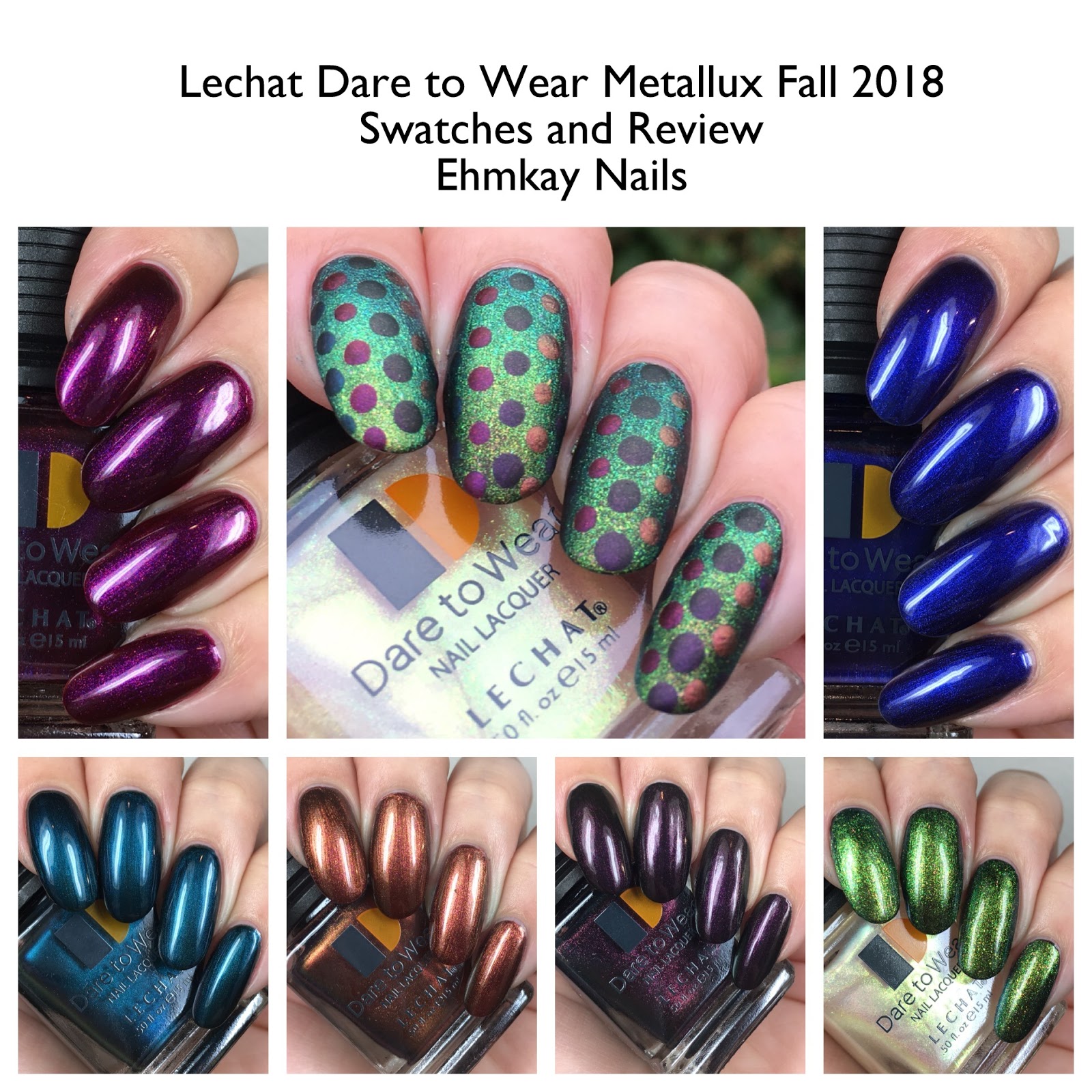 Ehmkay Nails Lechat Metallux Fall 2018 Swatches And Review
