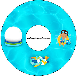 Fiesta en la Piscina, Niño Moreno: Etiquetas para Candy Bar para Imprimir Gratis. Etiquetas de Fiesta en la Piscina, Niño Moreno para CD's.