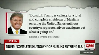 Trump banning Muslims from entering the US