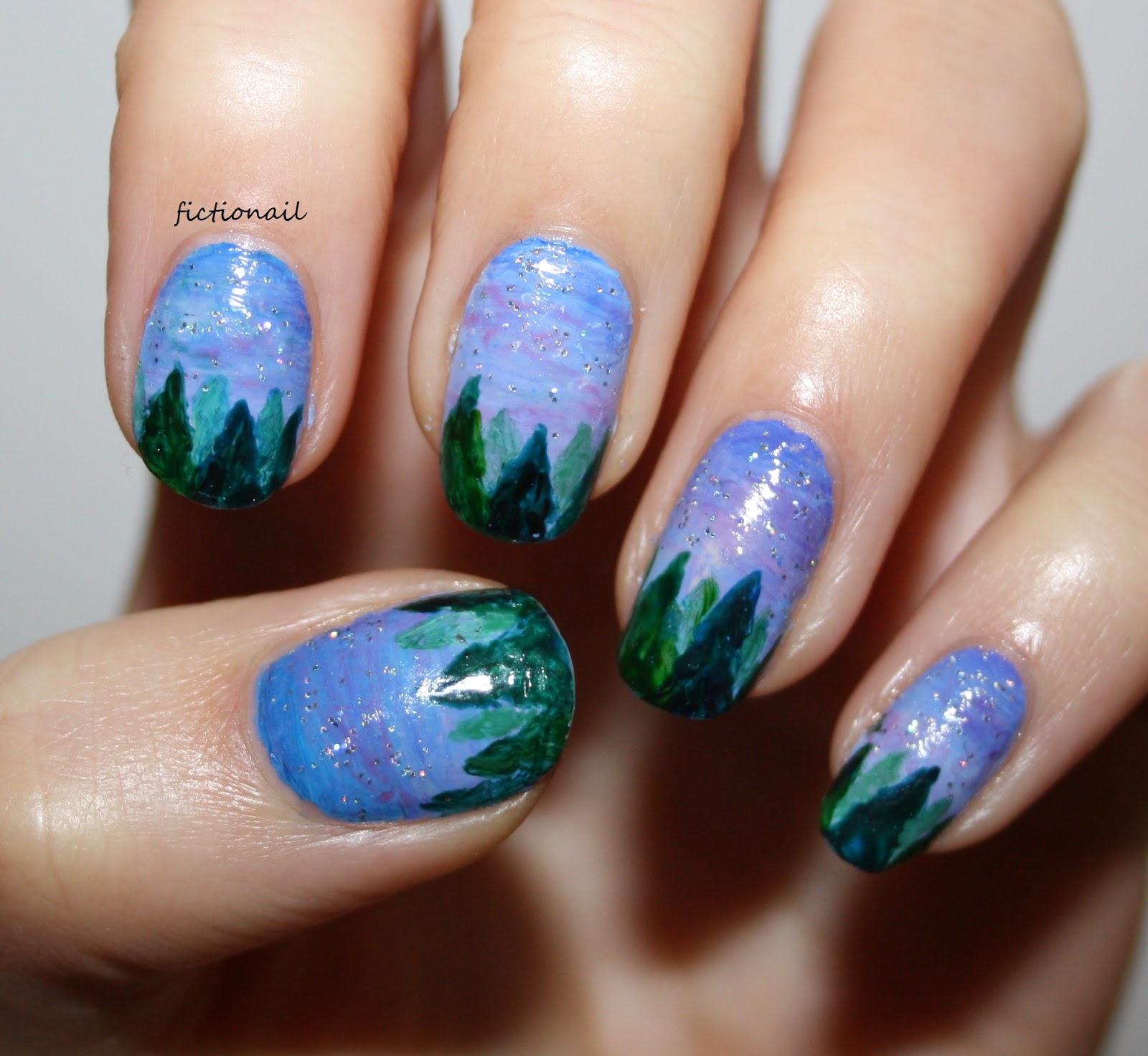 Winter Forest Nails