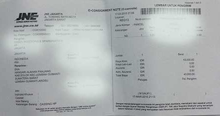 Cara Cek Resi Kiriman Jne Dari Tangerang